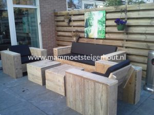 Steigerhout Loungeset Mantua