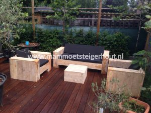 Steigerhout Loungeset Mantua