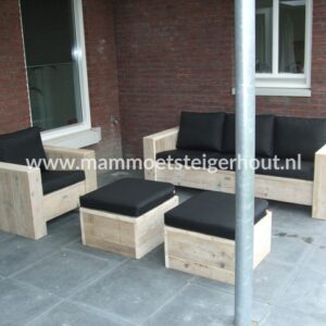 Steigerhout Loungeset Trapani