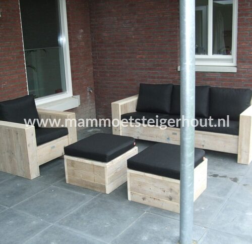 Steigerhout Loungeset Trapani