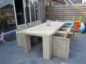 Steigerhout Tuin Tafel Livigno